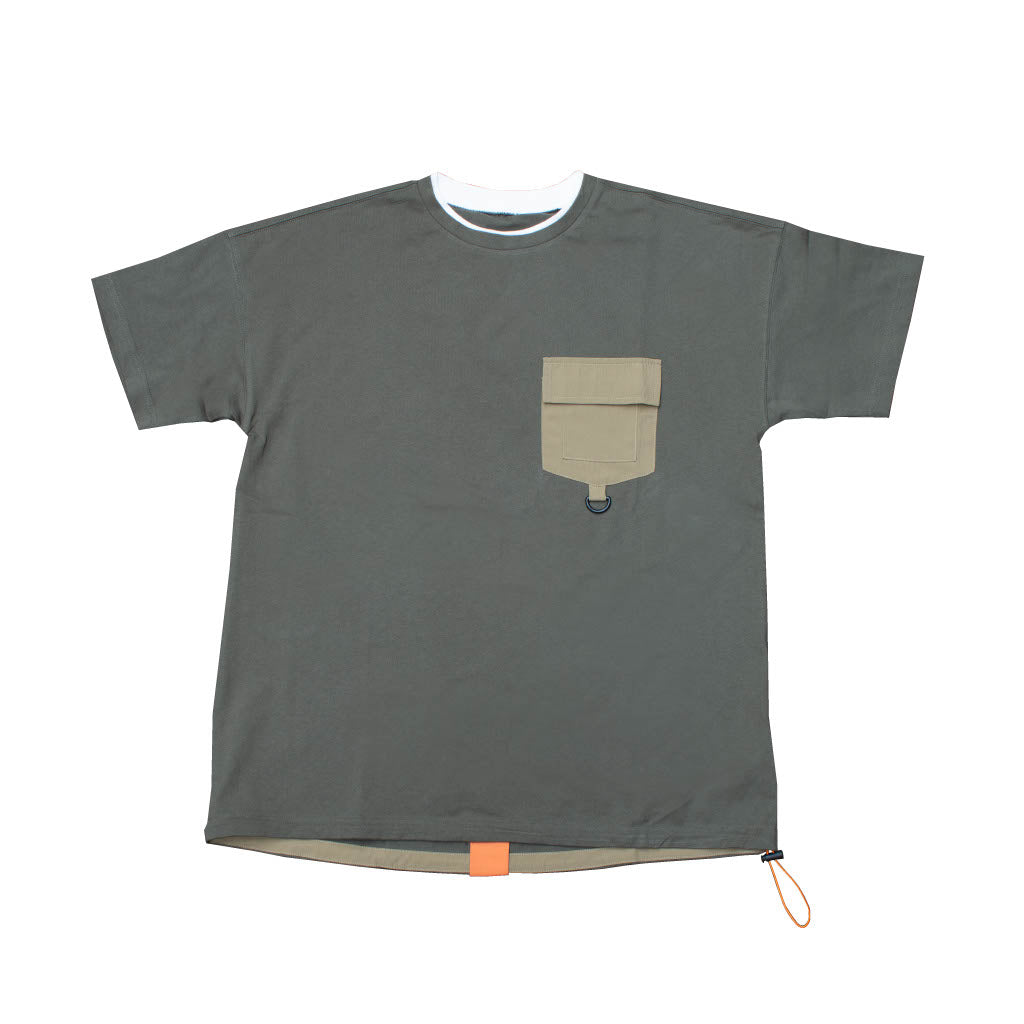 アウトドア 異素材ポケット ドローコード Tシャツ – BRECOL
